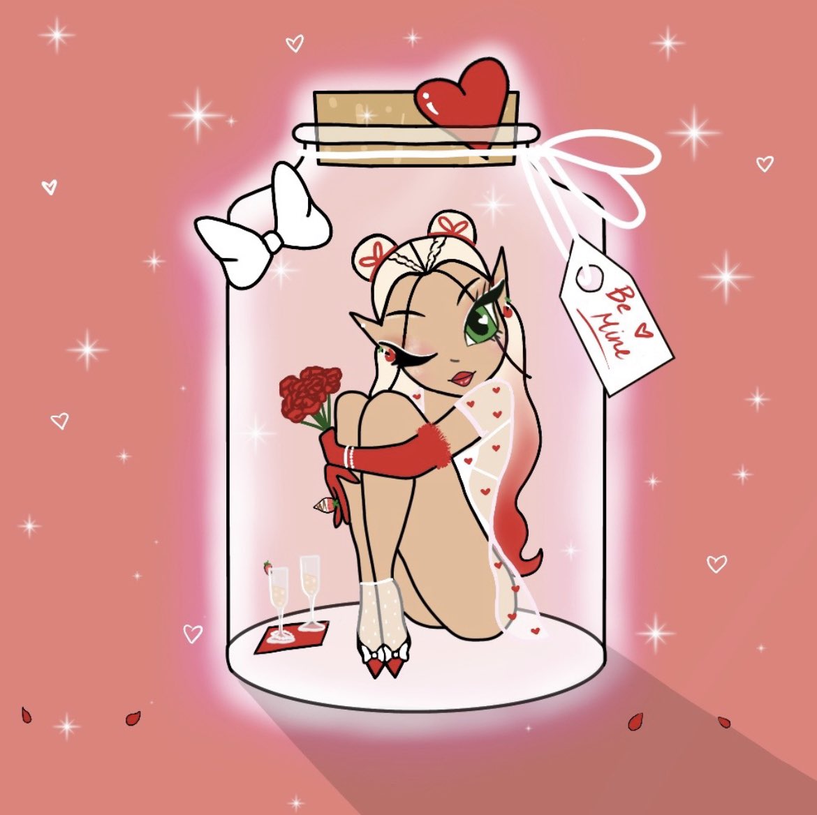meeshgoeshard's tweet photo. Caught the creator of @PixieJarsNFT do a live drawing of a special valentine’s edition #pixiejar last night.. and I have to say I am thoroughly impressed!
She was able to work in everyone’s suggestions to render this piece. 100% proceeds go to the #malalafoundation
#WomenInNFTs https://t.co/9ssES5taGi