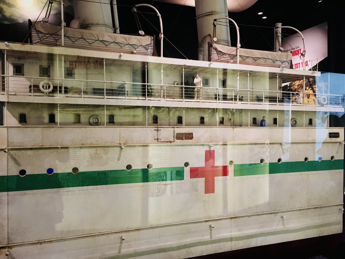 mlandthecat's tweet photo. @CarlaJeanStokes A scale model of a hospital ship in the exhibition, Gallipoli - The Scale of Our War at Te Papa. amazing detail! https://t.co/mJ9CELipXk