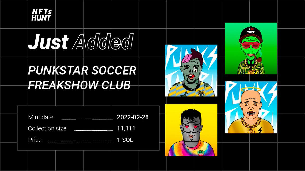 Just added 
<a href="/punkstarsoccer/">punkstars.eth ⚡️🇧🇷</a>
 on nftshunt.com 🤘

#NFT #NFTs #NFTCommunity #nftcollector #NFTdrops