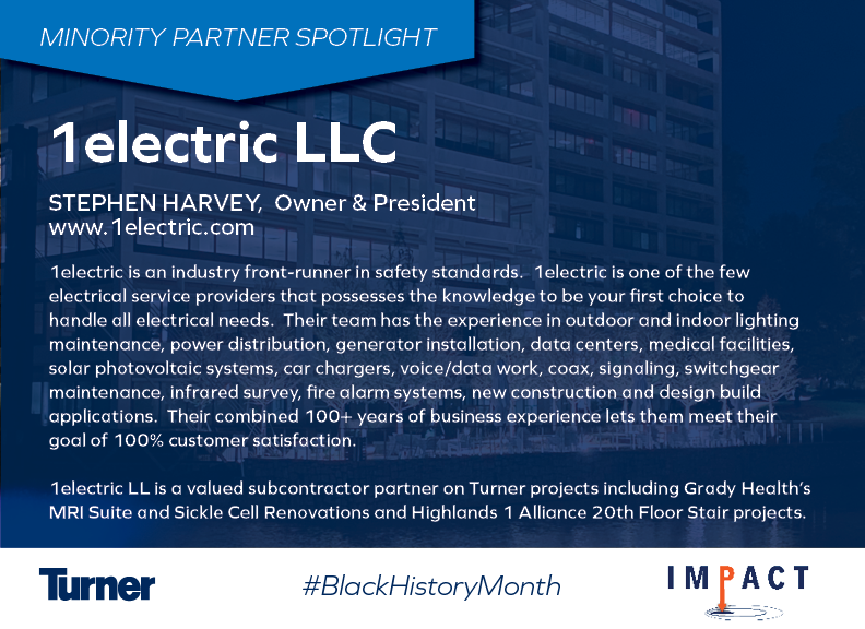 Thank you to 1electric LLC for your dedication and partnership! #celebratingblackhistorymonth #buildingthefuture