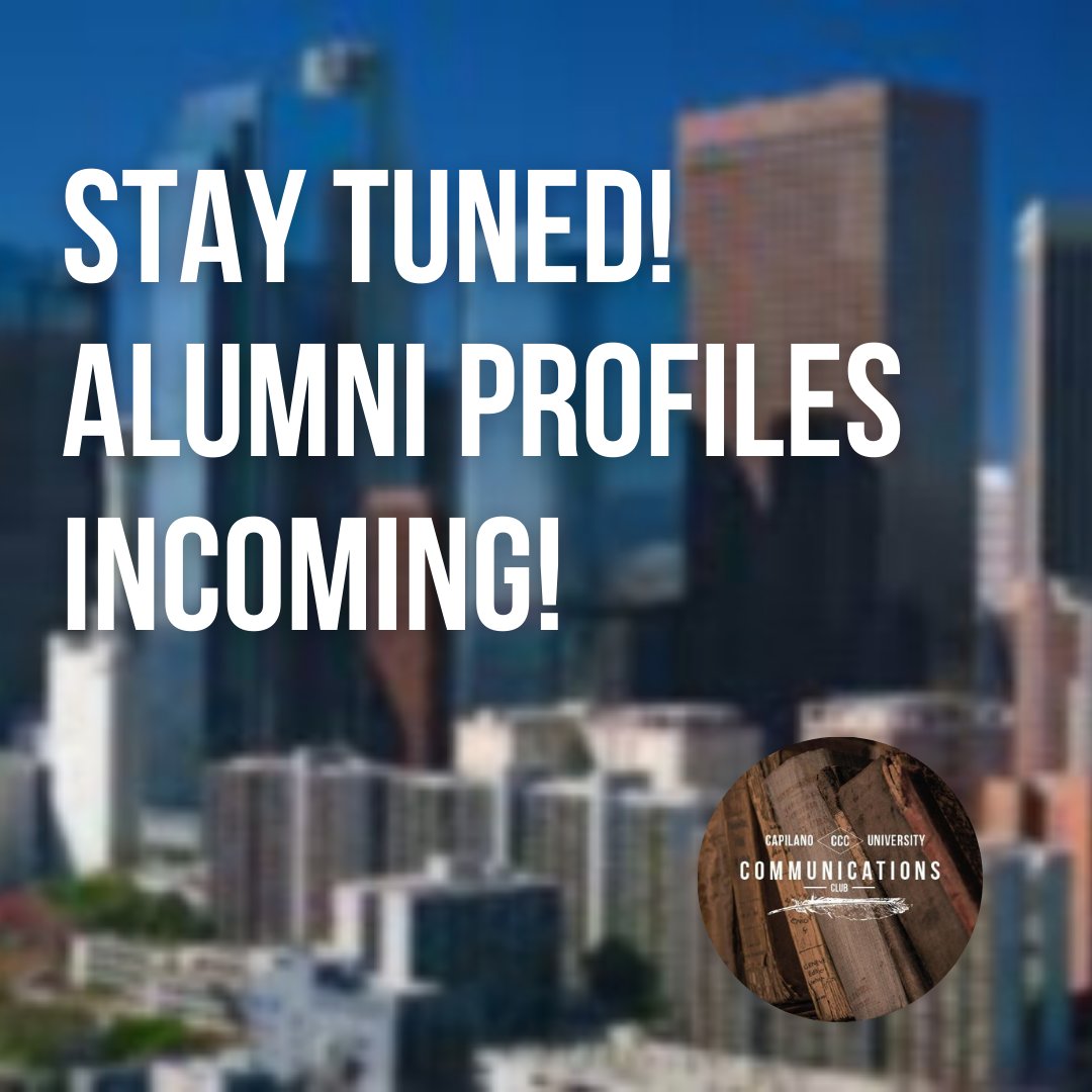 Hello #CapU Communication students! Ever wonder what alumni were up to or had questions about their careers post-degree? We will be featuring alumni profiles over the next few months! Stay tuned! #CapU #CapUPride #ILoveCapU #NorthVan
