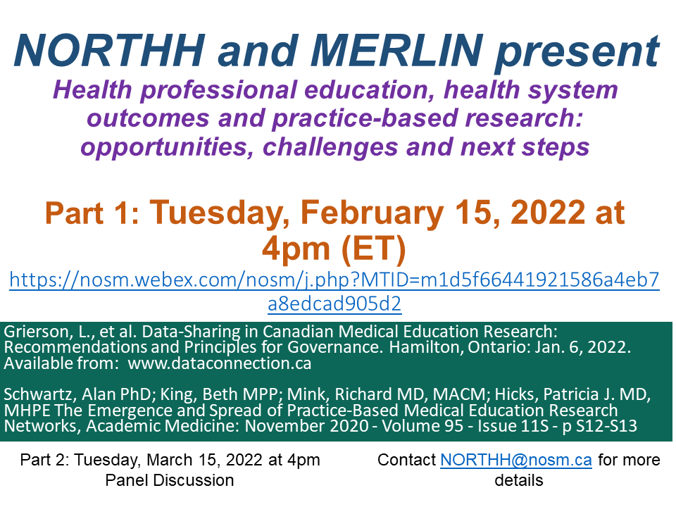 BrianneJW0's tweet photo. Next Tuesday, we begin a 3 part series with @MedEdNorth to talk about data governance, practice based research and med ed outcomes! Come join! https://t.co/FBtDZyo8Fz
