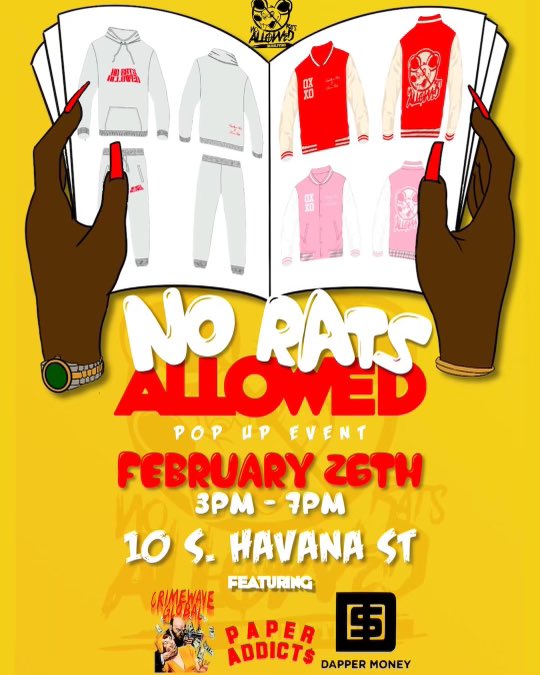NHTwax's tweet photo. February 26th come pop out for this #Noratsclothing drop!!!!! https://t.co/6gmVYSdroN