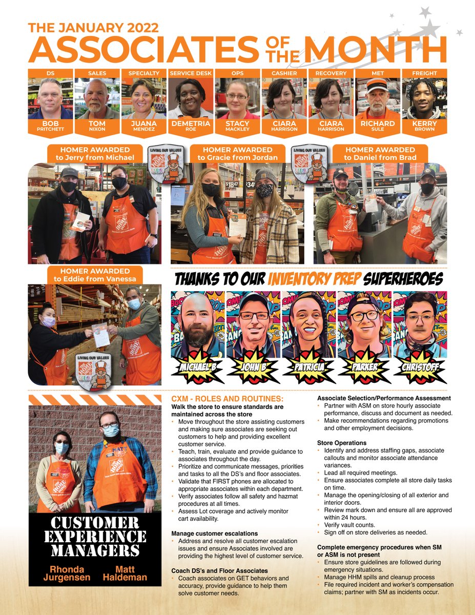 JerryKanabel's tweet photo. Finished the design for our store newsletter, the ORANGE PEEL. Cover celebrates our newly appointed CXM's. So PROUD of both of them. Always a pleasure to design and showcase our WONDERFUL associates at 8460. @ShowMeShawnD196 @Melissa_DHRM196 @CampSweenScott https://t.co/rEDWW1MRnv