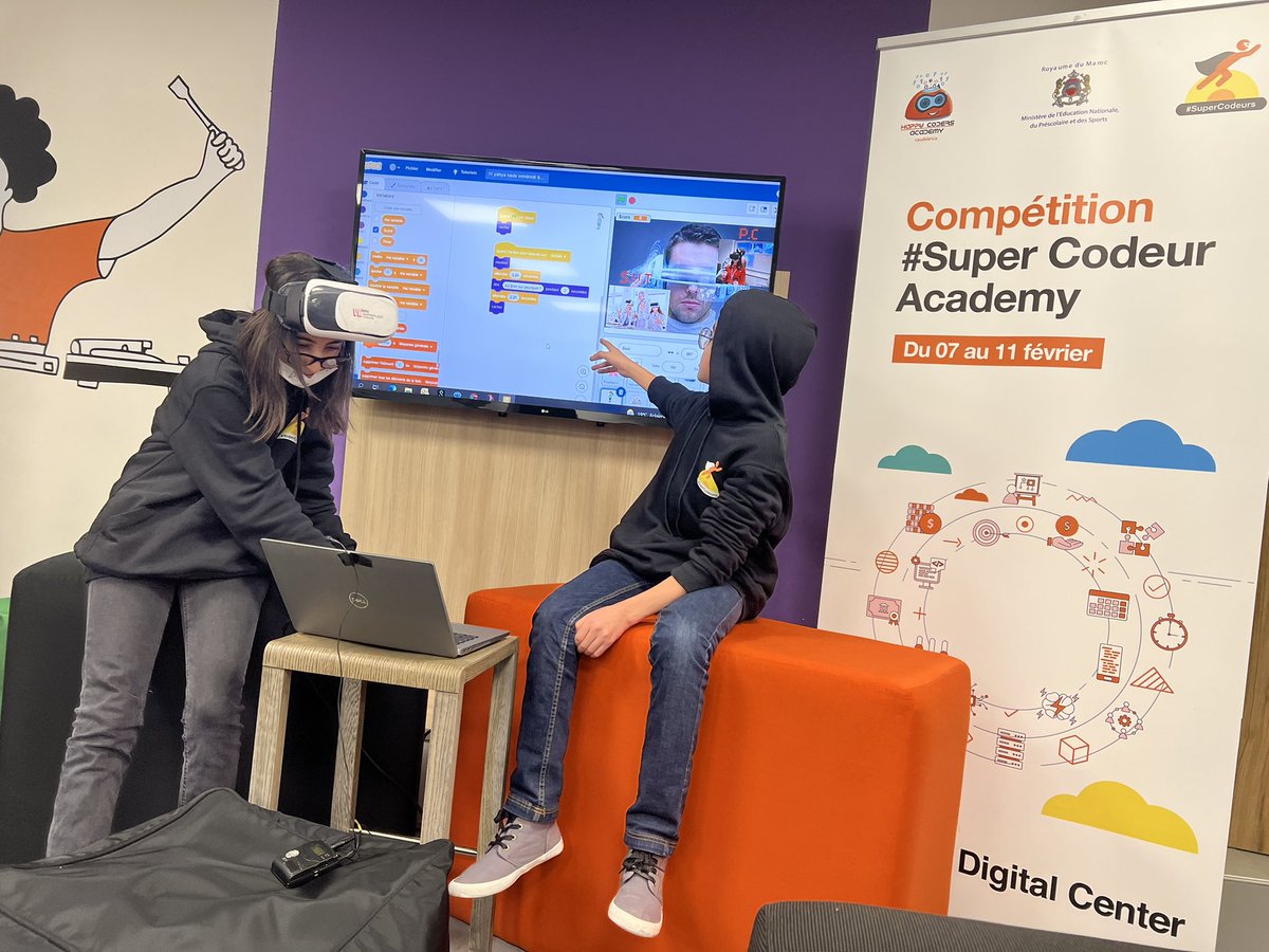 Compétition #SuperCodeurs Academy avec <a href="/Edunationale/">Education au Maroc</a> à l’Orange Digital Center. 12 régions représentées 3 écoles gagnantes 🤩 toujours émue de voir les enfants coder 😇 <a href="/ilhamlaaziz/">ilham laaziz الهام لعزيز</a> <a href="/NadiaMrabi/">Nadia MRABI TAIBI</a> <a href="/OrangeMaroc/">Orange Maroc</a> <a href="/Happy_Coders/">Happy Coders Academy</a>
