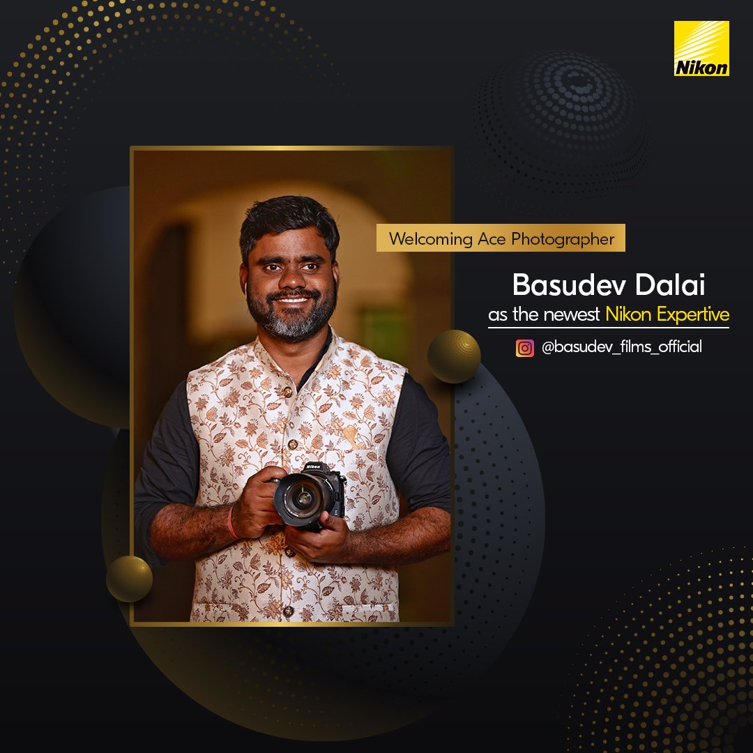 NikonIndia's tweet photo. Nikon India is delighted to introduce Basudev Dalai, a wedding photographer, as its newest member in #NikonExpertive clan. He is widely acclaimed for his exceptional cinematography in Odia film industry. Join us in welcoming him.
#NikonCommunity #NikonIndia #NikonExpertive https://t.co/JbKcNHIGkD