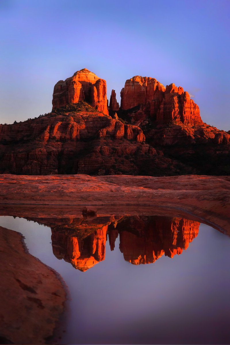 GM 🖐
With a reflection of Cathedral Rock in Arizona. The Southwest U.S. is really lovely in the Winter.

#WinterWonderland #winterinthedesert #arizona #sedona #Southwest #Reflections #NaturePhotography #naturelover #simplepleasures #beautifuldestinations #getoutside #exploremore
