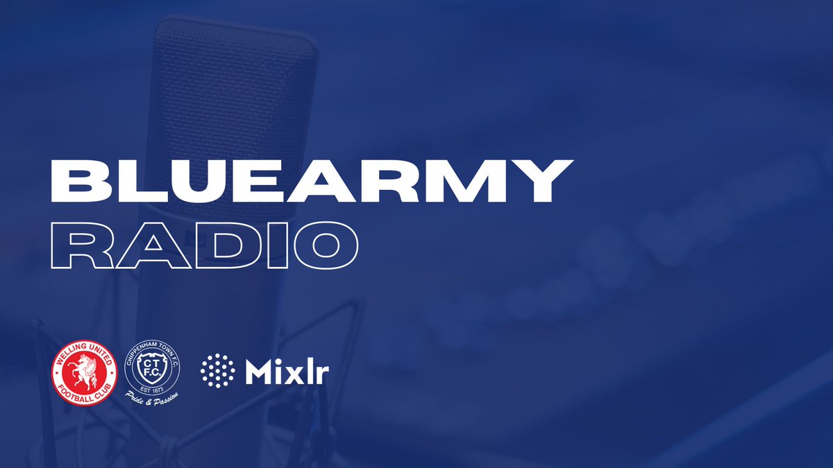 Join us for LIVE! Radio commentary from tomorrow at <a href="/WellingUnited/">Welling United FC</a> as <a href="/OleszynskiJamie/">Jamie Oleszynski</a> brings you all the latest action on <a href="/mixlr/">Mixlr</a>.

🔗 mixlr.com/chiptownfc

#BlueArmy 💙