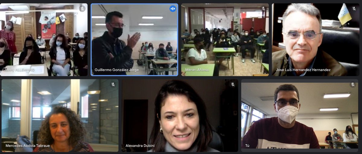 Hoy, #DíaDeLaMujeryLaNinaEnLaCiencia, hemos vuelto a conectar el mundo a través de retos climáticos con alumnado de Canarias y Delhi (India). Gracias a la científica Alexandra Dubini por su participación, y al apoyo de <a href="/CabildoTenerife/">Cabildo de Tenerife</a> y <a href="/aytolalaguna_es/">Ayuntamiento de La Laguna</a> #ProyectoDubini