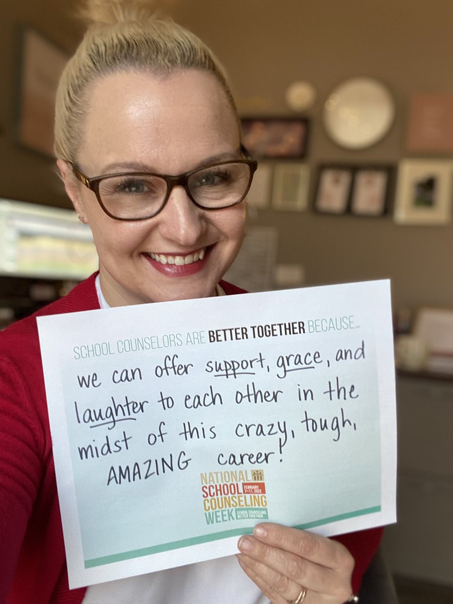 Final day of #NSCW22 is my fav - how school counselors are better together! No one understands the rollercoaster of this career like another school counselor, and a great team makes serving our kids so much easier and more effective. SO grateful for these HEART-working teammates!