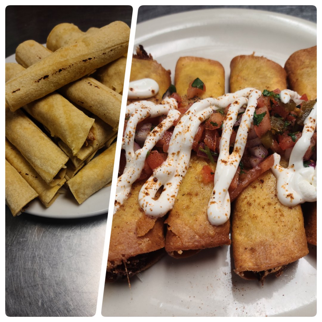 DDevilPowder's tweet photo. I messed up. Made homemade pulled pork taquitos and dusted them with the OG and now I can't stop eating them. My man Tony made some homemade Pico which put these way over the top. This is how you start the weekend baby! Woooo! #davesdevilpowder #taquitos #pulledpork #Trending https://t.co/cwmrStPqCS