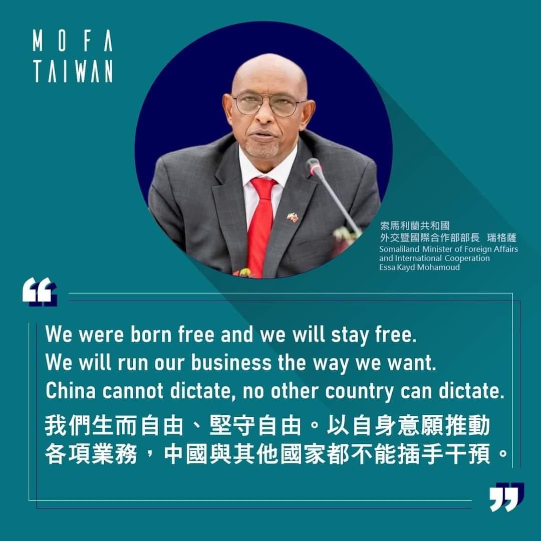 AbdirahiimHas14's tweet photo. "We were born free and we will stay free. We will run our business theway we want. China cannot dictate, no other country can dictate" @DrEssaKayd, @somalilandmfa Minister. #Somaliland. https://t.co/jq4GICkYoO