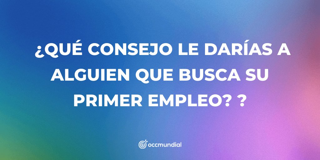 occ_oficial's tweet photo. Sean amorosos 💙
#FelizViernes #Trabajo #RecienGraduados https://t.co/uvw4E8dcj3