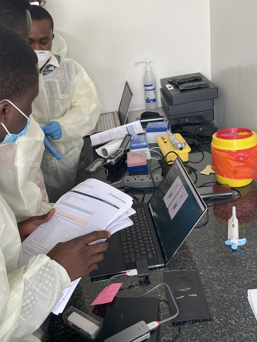 The @acegid continues to build capacity for pathogen genomics at national public health institutions (NPHIs) in Africa including supporting SARS-CoV-2 genome sequencing & bioinformatics analysis at @RBCRwanda