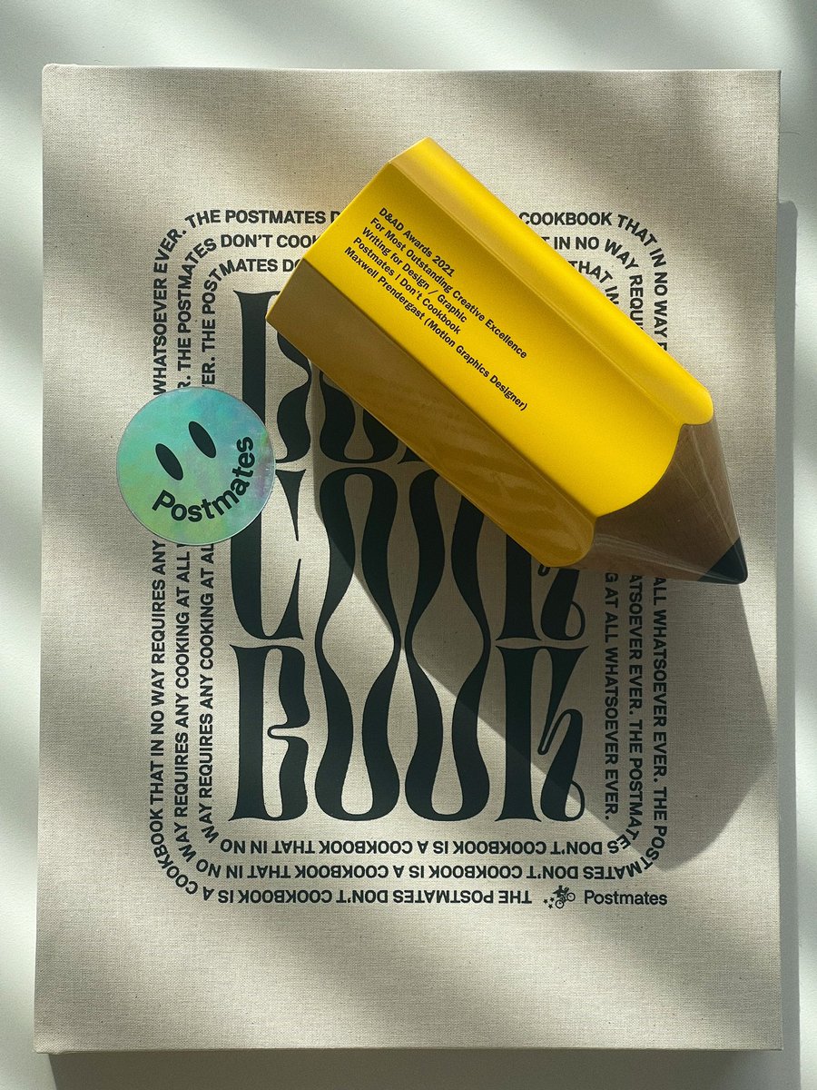 got a D&amp;AD yellow pencil✏️
in the design world of things it’s a huge honor and I am grateful I got to be on this project at Postmates last year.