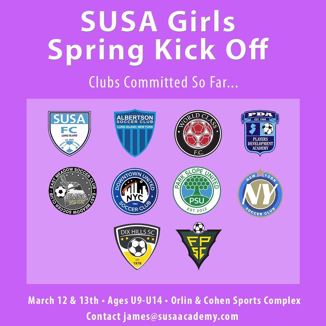 The teams committed to play at our Boys &amp; Girls Spring Kick Off Tournaments so far. Don’t miss out, register today. #springkickoff #youthsoccertournaments #LIET
•
longislandelitetournaments.com