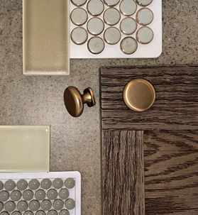 DreamMakerA2's tweet image. Moodboard - earthy &amp;amp; calming with a shot of bling. Showplace: Pierce Oak, Flagstone Weathered Walnut. Shaw: Paragon Tile Plus, Iron. #SonomaTile: Mojito &amp;amp; Balsam Green. #VirginiaTile: Matte Pumice, Penny Rounds. Terra Bella: Mini Bubbles, Mushroom. #HardwareResources: Belcastel