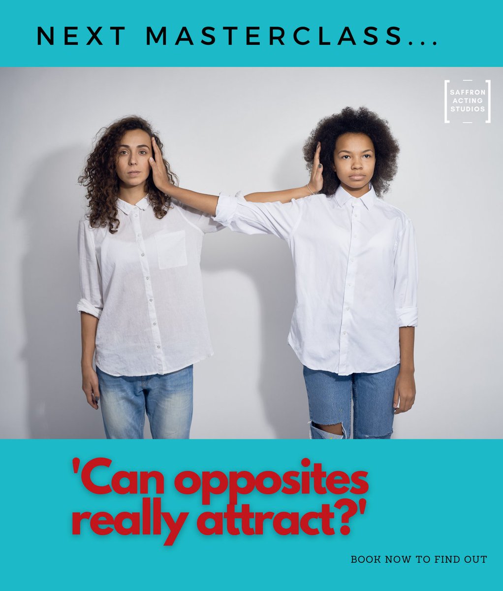 TheSaffronGrp's tweet photo. Masterclass - in London

'Can opposites really attract?'

Saturday 5th March - 10am to 1pm

. How to play against a character's presumed trait. What are the motivations, actions, emotions...

For more information and to book your place - https://t.co/BT6BHThFwO https://t.co/jg3yPwTFgU