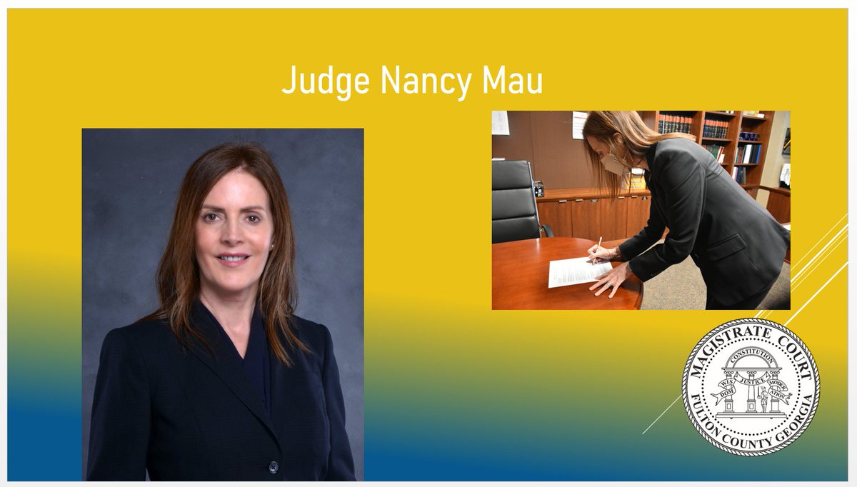 MagistrateFulCo's tweet photo. WELCOME Judges Ryan Locke, Nancy Mau, and Sandra Witherspoon. https://t.co/Gn5V27Vk4w