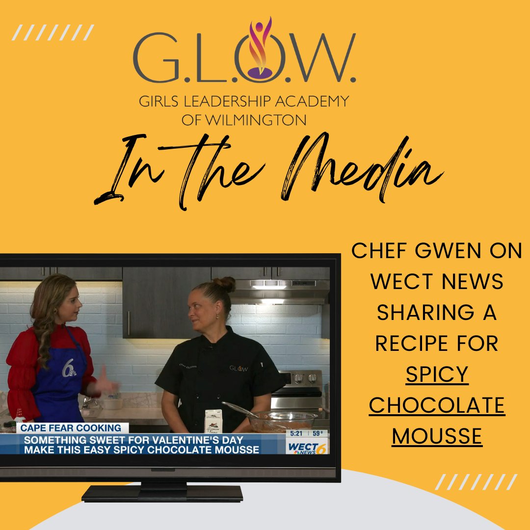 Looking for a tasty treat to share with loved ones this Valentine's Day? GLOW's very own Chef Gwen stopped by Cape Fear Cooking to share a super simple recipe, Spicy Chocolate Mousse! 
wect.com/2022/02/10/cap…