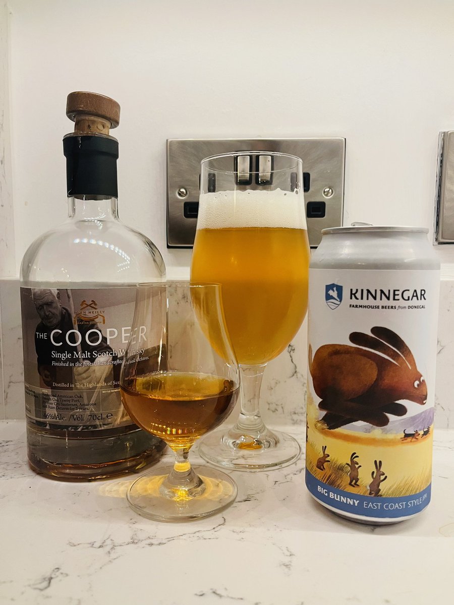 That's Dram Good - Omar Fitzell (@thatsdramgood) on Twitter photo Kicking off a #FridayNightDram and I couldn’t decide whether I was in the mood for a beer or a whiskey. So why not both!! Picked my go to <a href="/KinnegarBrewing/">Kinnegar Brewing</a>, Big Bunny accompanied by The Cooper from <a href="/NephinWhiskey/">Nephin Whiskey</a>. Super beer with a super single malt.
Anyone joining me? Kicking off a #FridayNightDram and I couldn’t decide whether I was in the mood for a beer or a whiskey. So why not both!! Picked my go to <a href="/KinnegarBrewing/">Kinnegar Brewing</a>, Big Bunny accompanied by The Cooper from <a href="/NephinWhiskey/">Nephin Whiskey</a>. Super beer with a super single malt.
Anyone joining me?