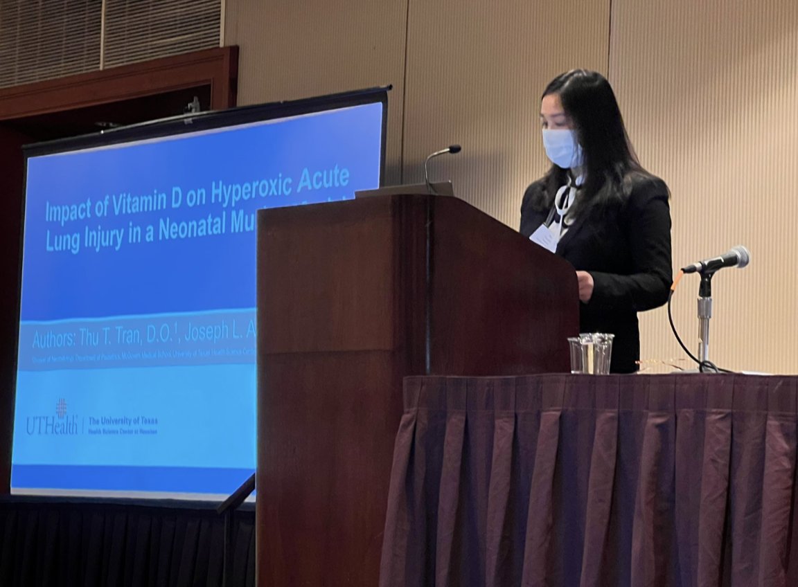 UTHealth Neonatology (@uthealthneo) on Twitter photo Congratulations Dr. Tran, on winning the 2022 SSPR Basic Science Young Investigator Award for your research on the impact of vitamin D on pulmonary inflammation in mice exposed to hyperoxia!!
<a href="/SouthernSPR/">Southern SPR</a> <a href="/NeoTECaN/">Neo Kids On The Block</a> Congratulations Dr. Tran, on winning the 2022 SSPR Basic Science Young Investigator Award for your research on the impact of vitamin D on pulmonary inflammation in mice exposed to hyperoxia!!
<a href="/SouthernSPR/">Southern SPR</a> <a href="/NeoTECaN/">Neo Kids On The Block</a>