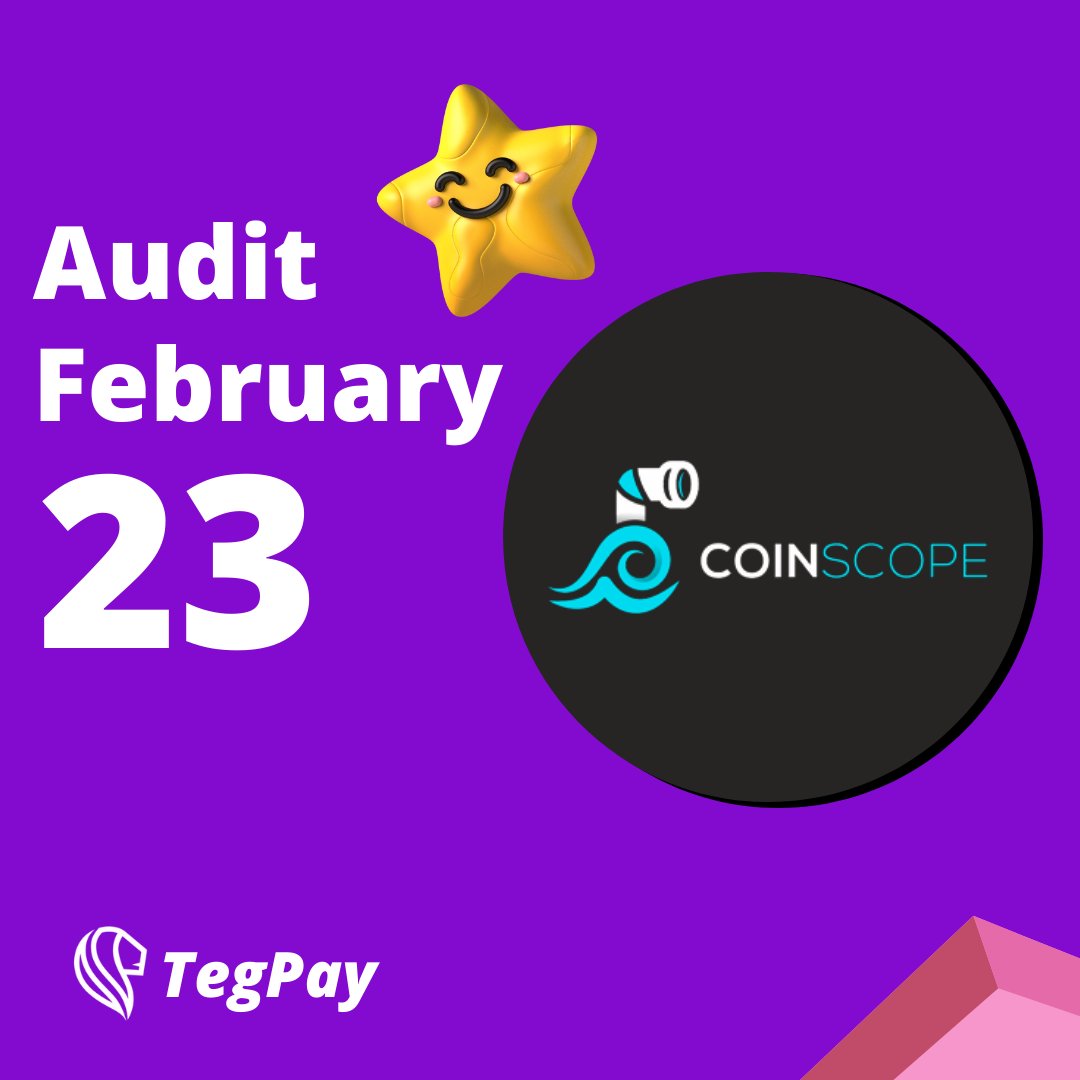 pay_teg's tweet photo. ⭐ Hello TegPay community, our audit is scheduled for February 23 at @coinscopecrypto let's pump it all!!!

#coinscop #PancakeSwap #BNB #Audit #Binance #MarketCap https://t.co/SdWM45fAiV