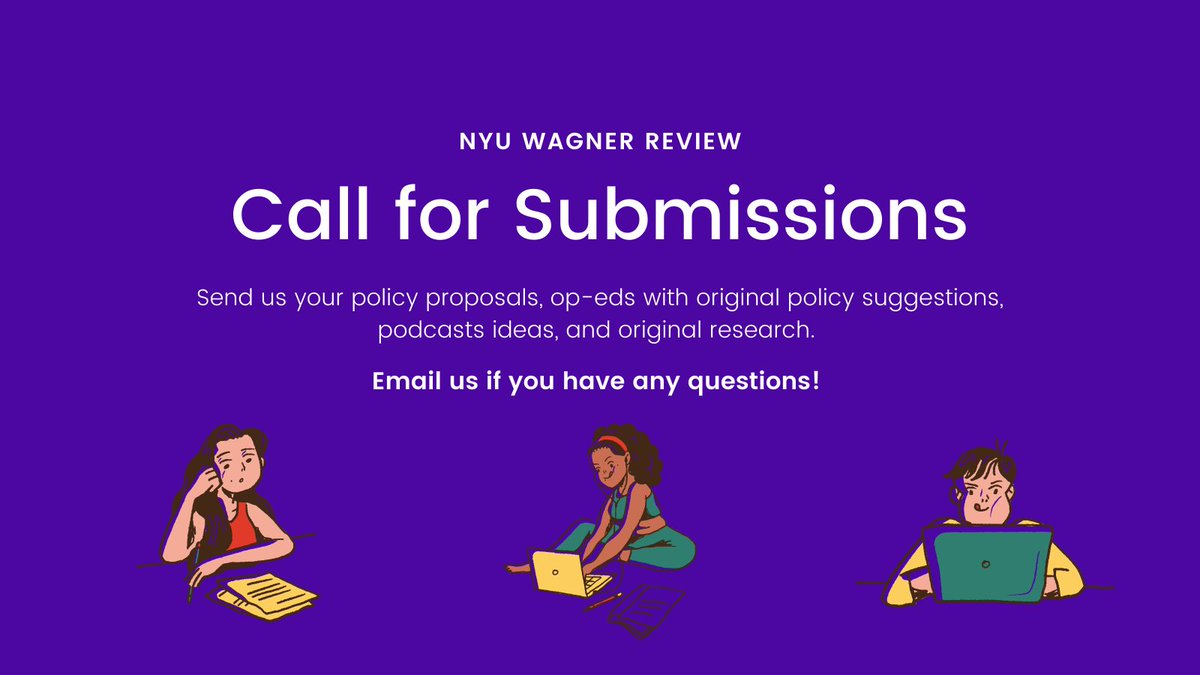 Hi everyone! We are now callling for submissions for the review from current or former Wagner students. Please send us your original work via this form lnkd.in/dGSeeaeJ. If you have any questions, feel free to reach out to us at wagner.review@gmail.com.