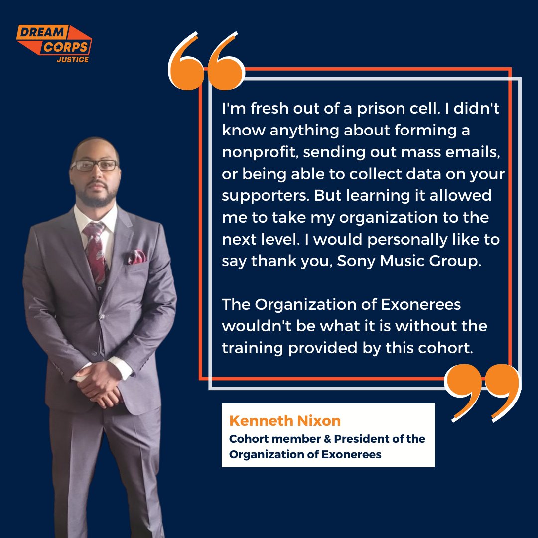 Next week, 20 formerly incarcerated leaders will graduate from our 1st #EmpathyNetwork Advocacy Cohort. 

TY <a href="/SonyMusic/">Sony Music</a> for helping us make this possible 🧡

Learn more about how our partnership helped achieve major milestones in #CJR &amp; reimagine justice 

bit.ly/DCxSony