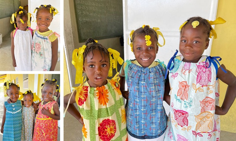 loveachildinc's tweet photo. Precious Haitian children don’t have a lot of new clothes. Some of our partners have helped by making new clothes for the children. Kim Ostrander helped me organize this distribution, and it all went well. 

God bless Church of the King. Thank you, partners!

Bobby and Sherry https://t.co/boVuXkyumP