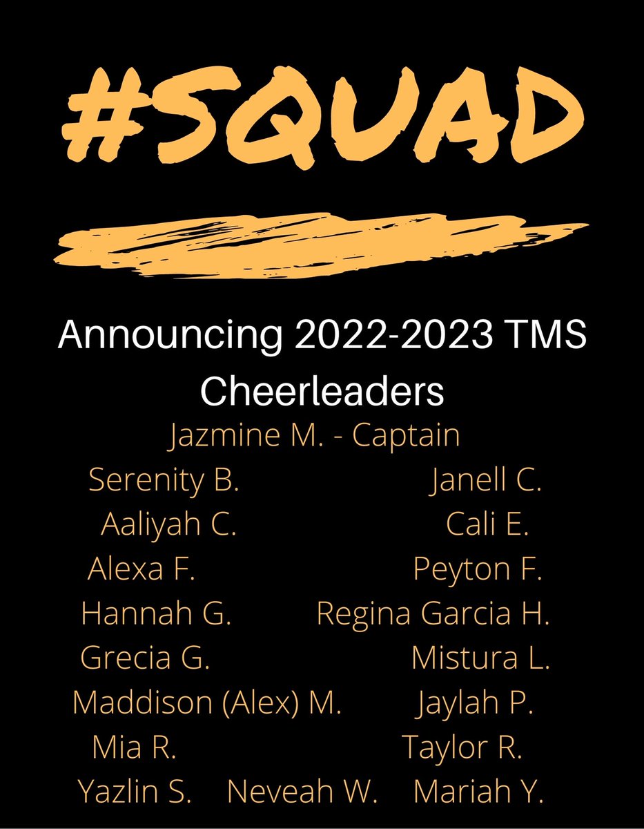 MrsMcGowan17's tweet image. Announcing 2022-2023 TMS Cheerleading Squad!!
#tmscheer @TravisMSBobcats