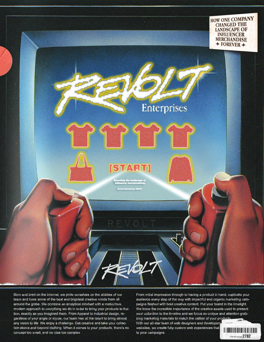 The Revolt Design Generator™️ - We make it easy for creators to launch and operate high-quality brands, just press start