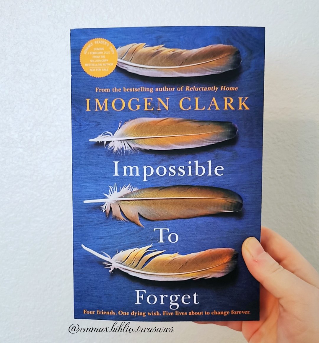 Bibliotreasures's tweet photo. #Bookmail
Thank you @FMcMAssociates for this #gifted copy of #ImpossibleToForget by @Imogen_Clark
Out now! https://t.co/t21JgRAJ8w