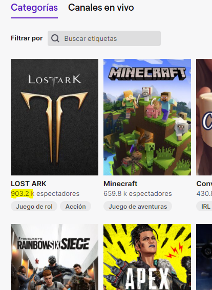 MrGonchupe's tweet photo. Casi un millón de viewers y el juego offline.
Háblame de hype
#Lost_Ark @PlayLostArkES https://t.co/mHXAEQsBaa