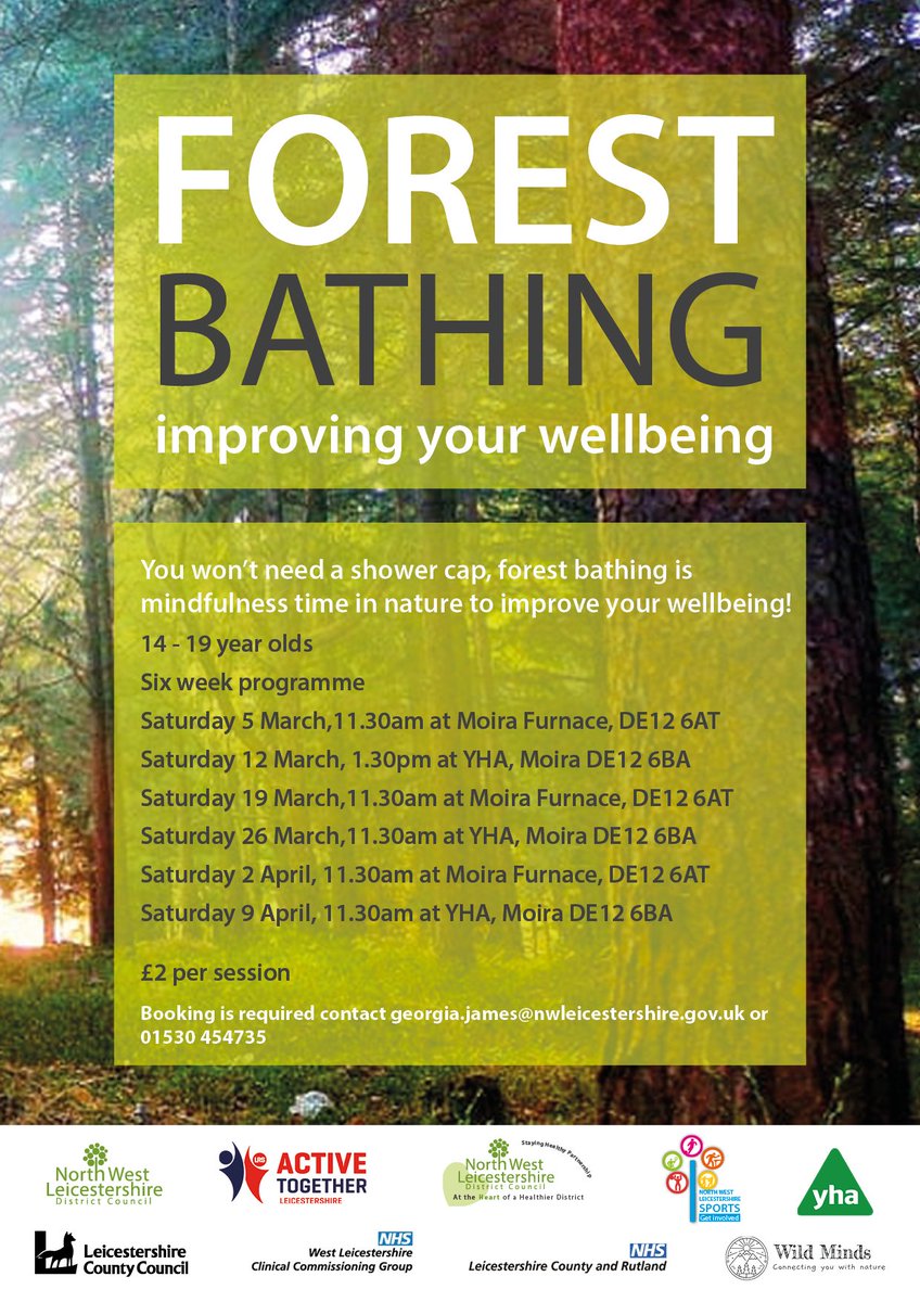 Exciting news! Do you fancy trying out a new activity and meet new people? Why not join Jodi and Becki from Wild Minds and see what the hype is about 

🌲🌳🌲🌳🛀🌳🌲🌳🌲

@WildMindsNature 
<a href="/nwlhealth/">NW Leics Health and Wellbeing Team</a>