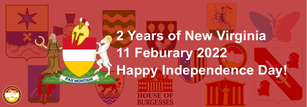 The Commonwealth of New Virginia celebrates its second independence day today. PAX MONTANI!