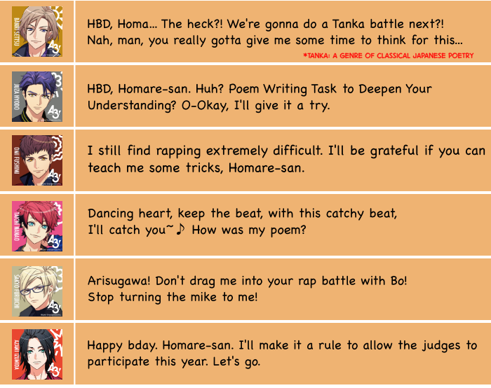 chocoujis's tweet photo. 🌹HAPPY BIRTHDAY HOMARE🌹
Here's a translation for the boys' home lines. https://t.co/V6VdFL9lVJ