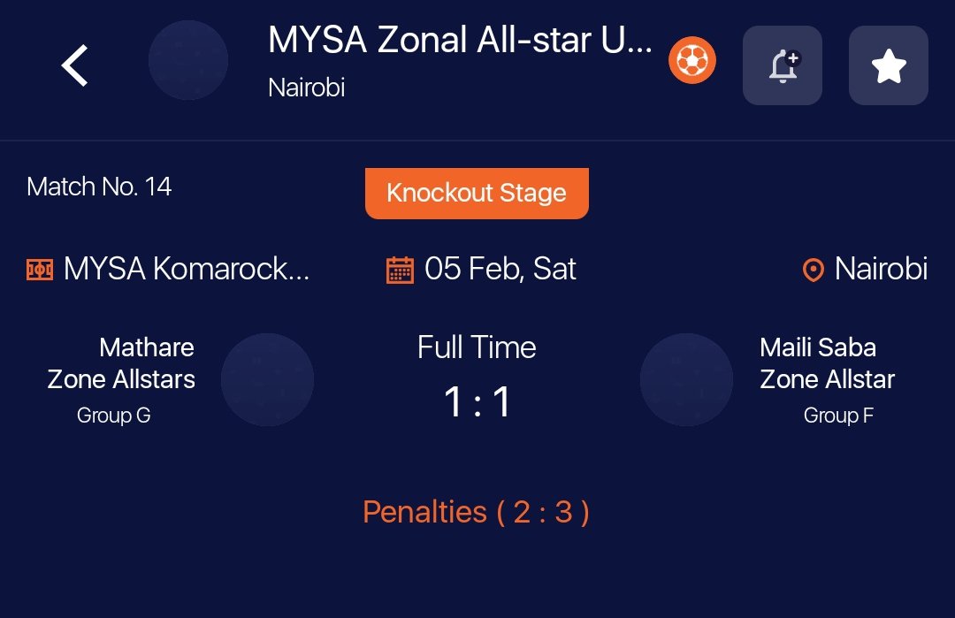 TeamUpKenya's tweet photo. Penalty shoot-out between Maili Saba All-stars and Mathare All-stars .

Check out more match occurrences from the TeamUp mobile app.

Google play:
 https://t.co/3DXuWkLwQh

App Store:
 https://t.co/CY7cUdot8k

#digitizingsportsinkenya 
#teamupkenya
#kenyansports https://t.co/RfMzWg6nbd