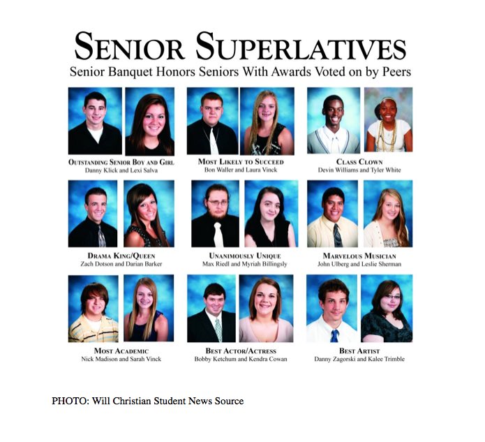 Hey Seniors 👋, on Monday and Tuesday we will be voting for Senior Superlatives in Naviance. 
For example: Best Dressed, Hottest Car/Truck, Most Athletic, etc… 

Send us your flyers so we can promote it!!
