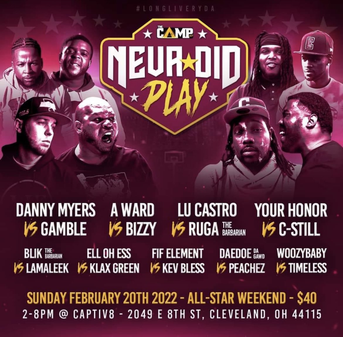 MidwestMediaOBR's tweet photo. Some crazy battles on this card happening in Cleveland during All Star weekend https://t.co/sF25dX4Iot