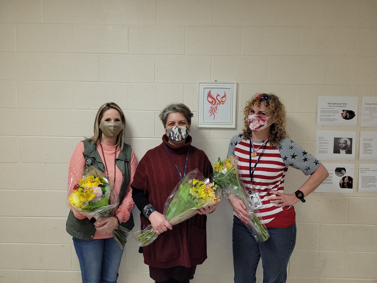 The epitome of Resilience, Integrity, Service and Excellence. Celebrating the York River Academy staff of the year: Teacher, Amanda Collier; Para-Educator (now provisionally licensed teacher!), Milena Marinova; and Support Staff, Julia Warlick! Thank you! @YCSD @york_river_acad