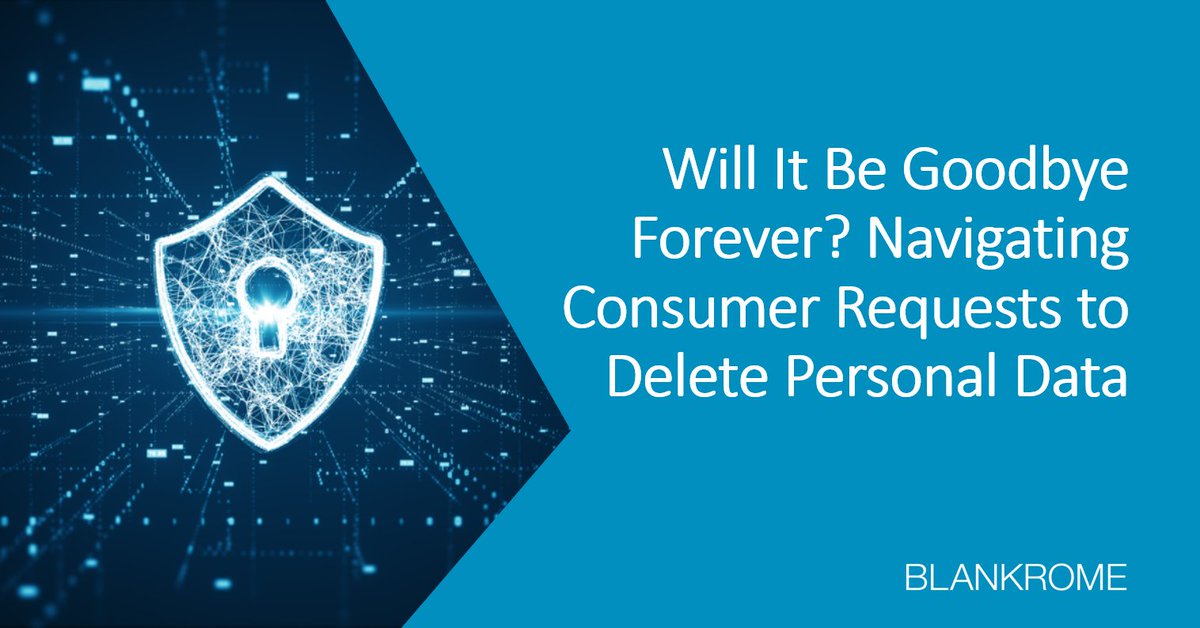 BlankRomeLLP's tweet image. In a new @cyberlawreport article, Sharon Klein, Jennifer Daniels, Alex Nisenbaum, and Karen Shin provide insights and tips on how businesses should handle #datasubjectrights requests as new laws may come into effect in 2023. Read here: bit.ly/3JjHDQx

#dataprivacy #DSRR