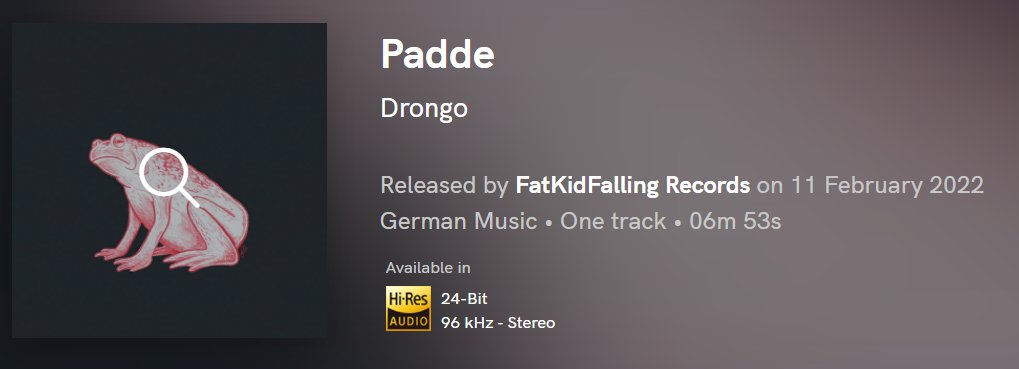 FreshFruitRock's tweet photo. Drongo - Padde. 
Enjoy on your favorite streaming service
#NewMusicFriday #krautrock #Qobuz https://t.co/6X0cMVG3ME