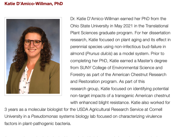 Alitalamorenita's tweet photo. The https://t.co/Lo3apnQWQm is happy to announce that Dr. @K8ieBird earned a competitive USDA-NIFA Postdoctoral Grant. We @NCSU_DEPP  @NCState
 @NCStateCALS

Dr. D'amico Willman will be working on the role of phage in phytopathogenic bacterial virulence evolution and ecology. https://t.co/shuq4A0KL8