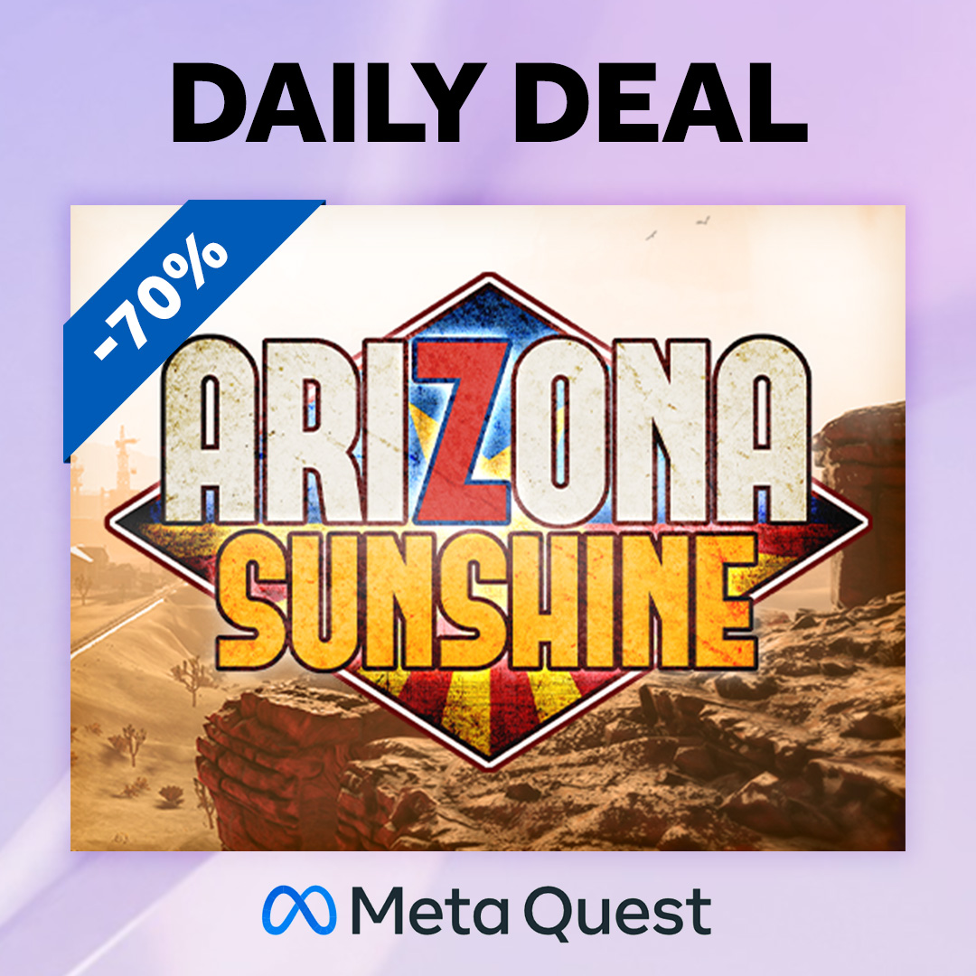vertigogames's tweet photo. What better way to spend your Sunday than to slay some zombies?! 

#ArizonaSunshine is today's #MetaQuest Daily deal! 

Get your copy with 70% discount now 
👉https://t.co/ZrFehD72Ow

#VertigoGames #ArizonaSunshineVR #VR #VRgame #Quest2 https://t.co/BeM1qJwoZs