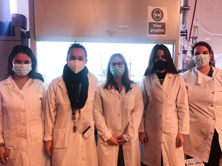 Biomass4Synthon's tweet photo. In honor of the International Day of Women in Science, here is a pic from some of our Scientists from @Biomass4Synthon project at the @facfarmaciaUL  👩‍🔬

#H2020
#WomenInScience https://t.co/ldljxQiMn9