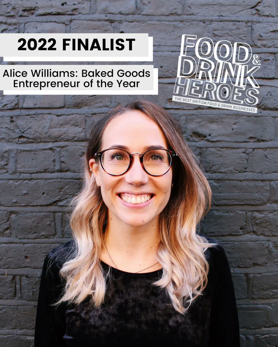 LuminaryBakery's tweet image. We are delighted that our Founder &amp;amp; CEO, Alice Williams has been selected as a finalist on behalf of Luminary for the @FoodandDrinkGB Award in the Baked Goods Entrepreneur of the Year category 🎉 #FnDHeroes #LuminaryBakery