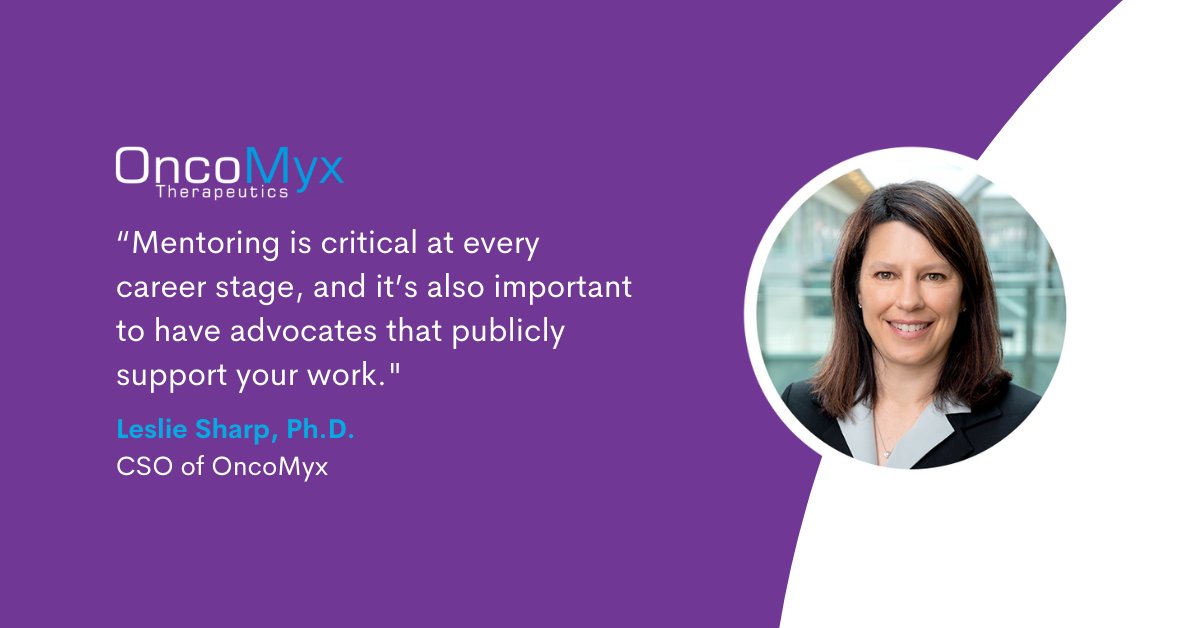 OncoMyx (@oncomyx) on Twitter photo For <a href="/WomenScienceDay/">Women in Science Day</a>, we asked our Chief Scientific Officer, Dr. Leslie Sharp for a piece of career advice. She highlighted the different types of mentors that #womeninscience need. Here’s a good article on the topic. #womeninSTEM #EqualityInScience
hrdailyadvisor.blr.com/2018/11/14/the… For <a href="/WomenScienceDay/">Women in Science Day</a>, we asked our Chief Scientific Officer, Dr. Leslie Sharp for a piece of career advice. She highlighted the different types of mentors that #womeninscience need. Here’s a good article on the topic. #womeninSTEM #EqualityInScience
hrdailyadvisor.blr.com/2018/11/14/the…