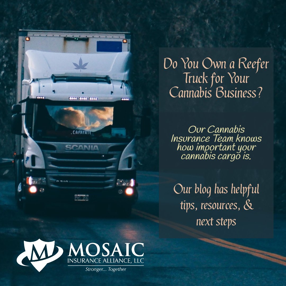 AllianceMosaic's tweet photo. When your #reefer trucks are out on the road, damage can be done to the truck itself &amp; the precious cargo. We know that the trucks are expensive investments. Read our blog: https://t.co/yEeBSg5ECF

#MosaicIA #cannabis #weed #marijuana #pot #workcar #ontheroadagain #delivery https://t.co/69ihe4QuPl