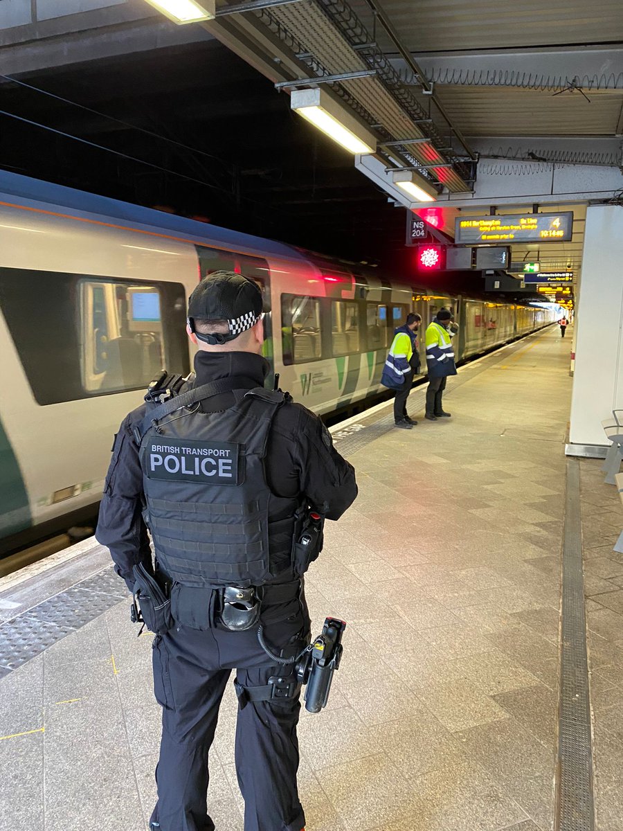 Our officers today at @NetworkRailBHM Station working with @BTPBhm to keep you all safe. #Birmingham #armedpolice #police